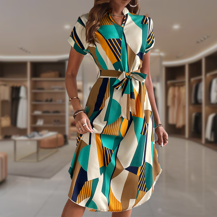 Aubrie | Gemustertes Wickelkleid