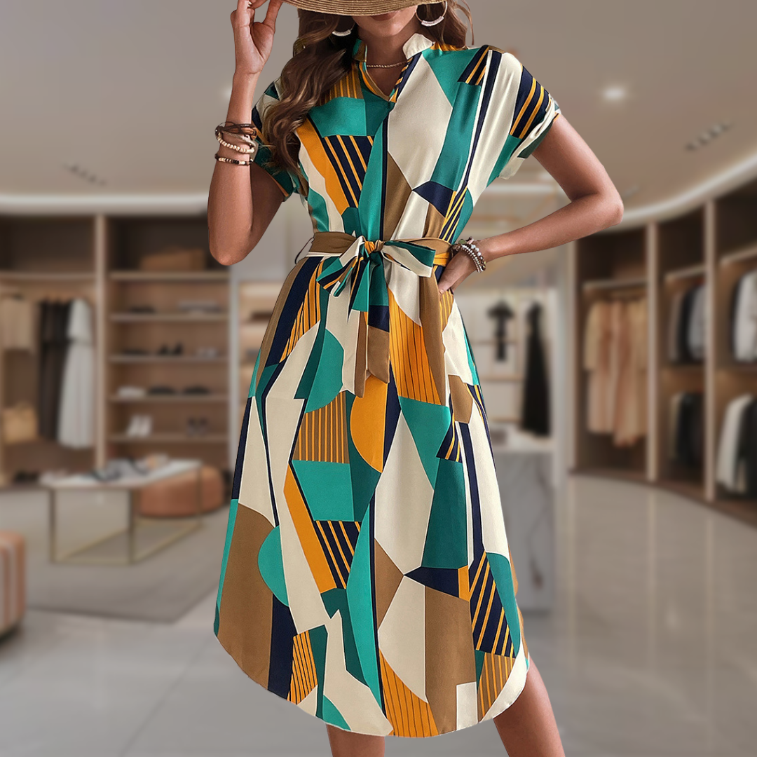 Aubrie | Gemustertes Wickelkleid