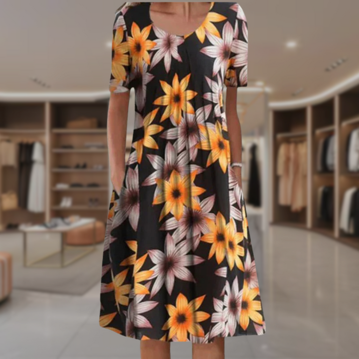 Sara | Elegantes Blumenkleid