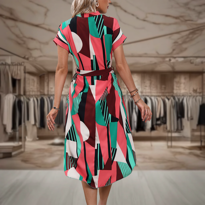 Aubrie | Gemustertes Wickelkleid