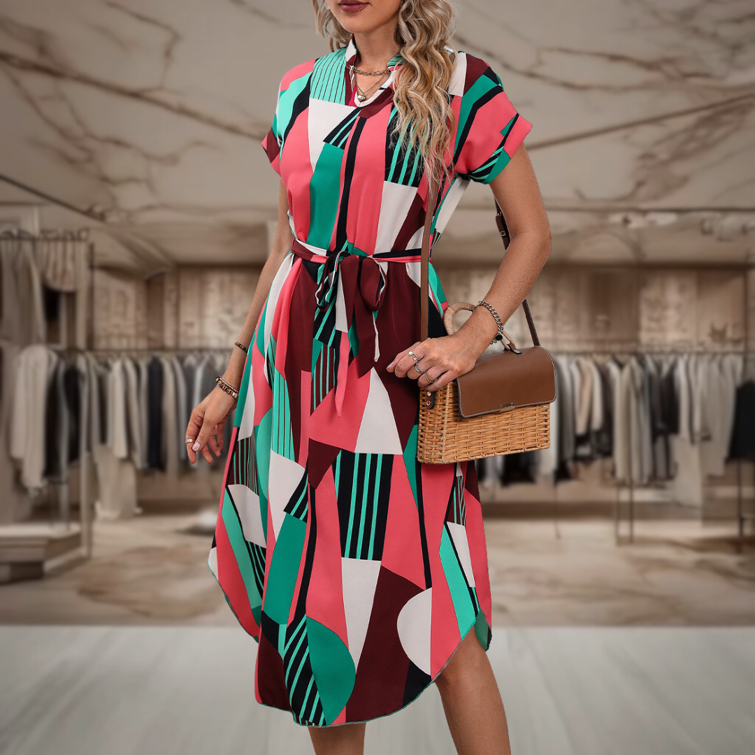 Aubrie | Gemustertes Wickelkleid